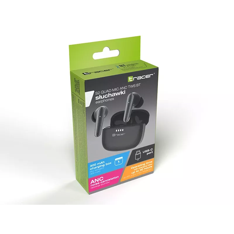 Tracer 47733 S2 Quad Mic ANC TWS BT -kuulokkeet