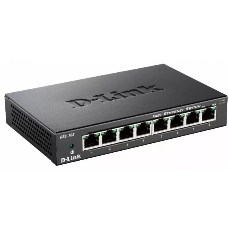 D-Link DES-108 musta