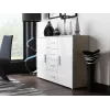 Cama olohuoneen sideboard UNI Sonoma-tammi/valkoinen kiiltävä