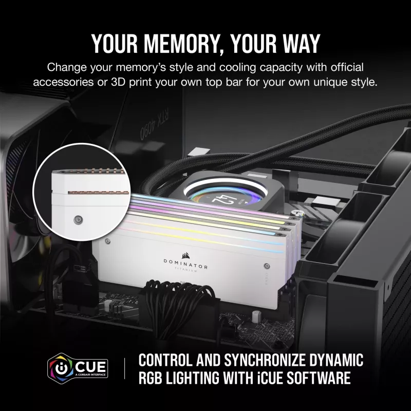 Corsair CMP64GX5M2B6000C30W -muistimoduuli valkoinen