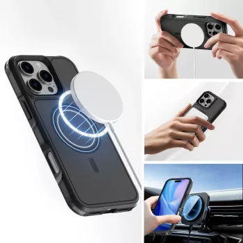 Kotelo 4smarts 541180 iPhone 16 Pro 16 cm musta