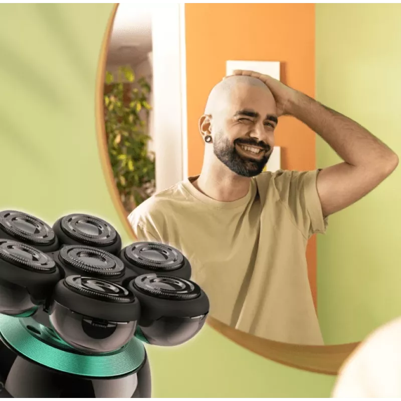 Tarkkuustrimmeri Cecotec Bamba PrecisionCare Skull musta parta kasvot