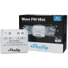 Shelly Qubino Wave PM Mini älykytkin, 1-kanavainen, uppoasennus, Z-Wave, langaton, 110–240 V AC / 24–30 V DC, harmaa