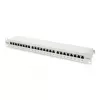 DIGITUS DN-91624S 24-porttinen Cat6 suojattu katkaisupaneeli, 1U 19 tuumaa, harmaa