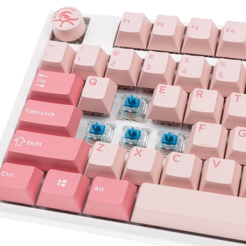 Ducky One 3 TKL -näppäimistö pelikäyttöön USB QWERTY englanti pinkki