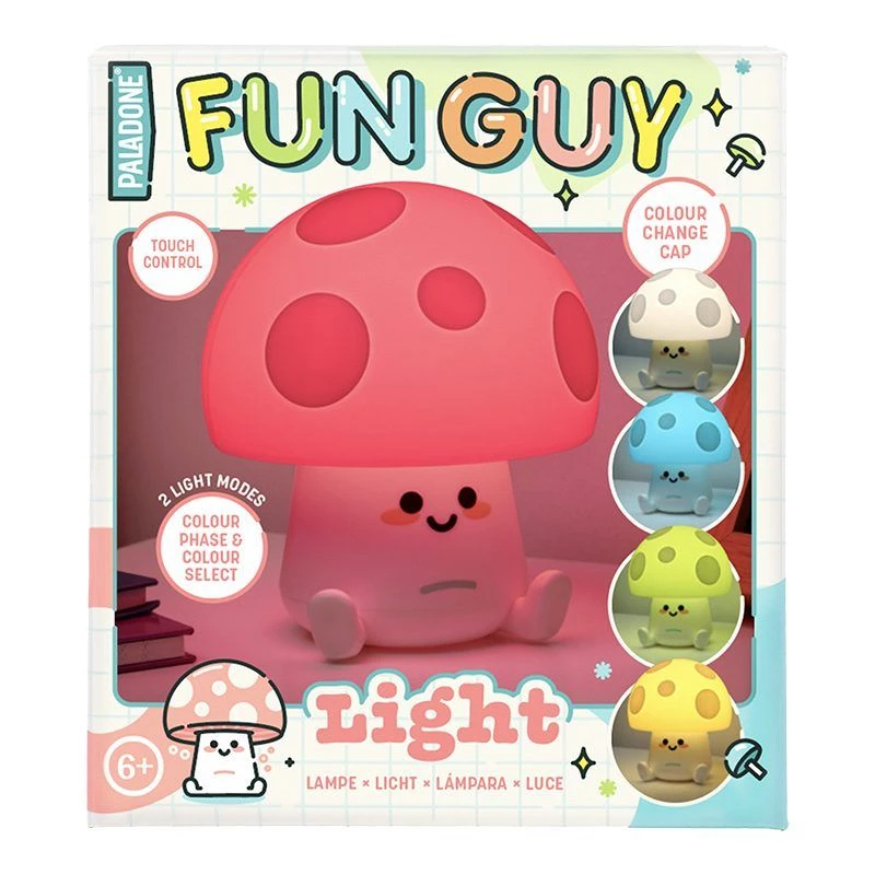Pöytävalaisin Paladone Fun Guy Mushroom Light – uutuus sienen muotoinen LED-yövalaisin
