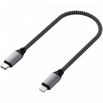 Satechi ST-TCL10M USB-kaapeli 0,25 m USB-C USB-C/Lightning musta harmaa