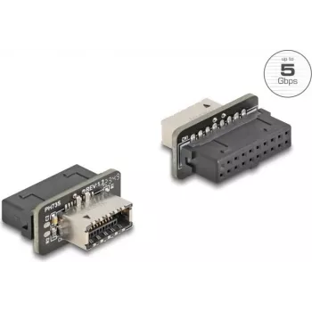 Delock 67238 USB 5 Gbps -sovitin, nastalistan pistoke sisäiseen Type-E Key A -liitäntään