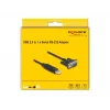 DeLOCK USB 2.0 -sarjaporttisovitin RS-232 50 cm FTDI musta
