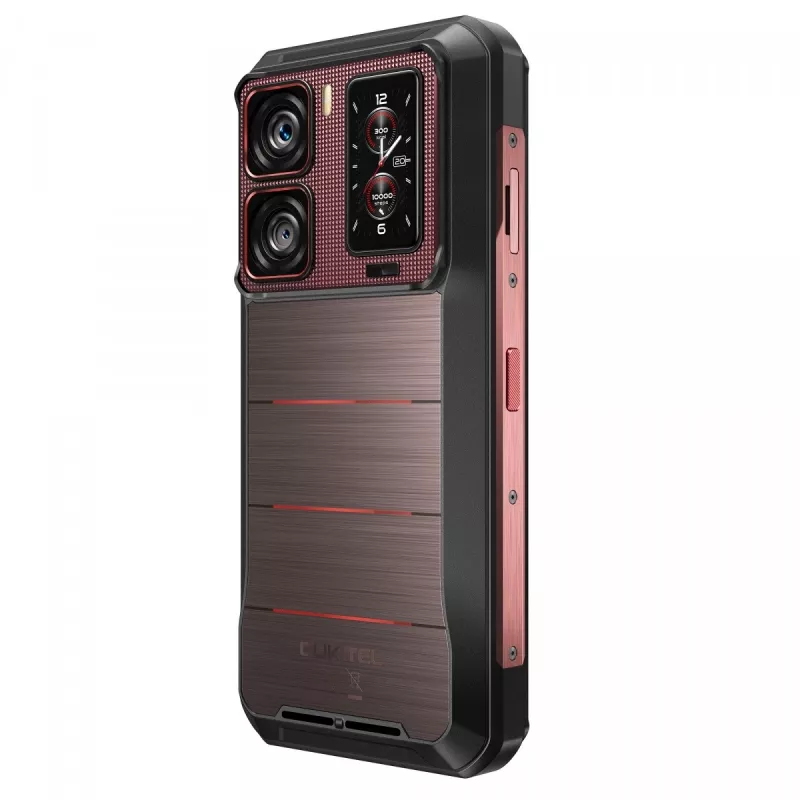 Oukitel WP300 5G älypuhelin, 6,8 tuumaa, 12 Gt RAM, 512 Gt, 16000 mAh, IP69K, Android 15, punainen