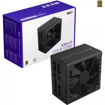 C1000 GOLD CORE, PC-virtalähde musta, 1x 12-Pin High Power GPU, 3x PCIe, kaapelinhallinta, 1000 wattia