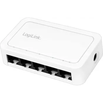 LogiLink verkkokytkin 5 x RJ45-porttia Gigabit muovikotelo valkoinen