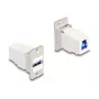 DeLOCK paneeliasennus Keystone-moduuli USB 5 Gbps Type-A naaras Type-B naaras