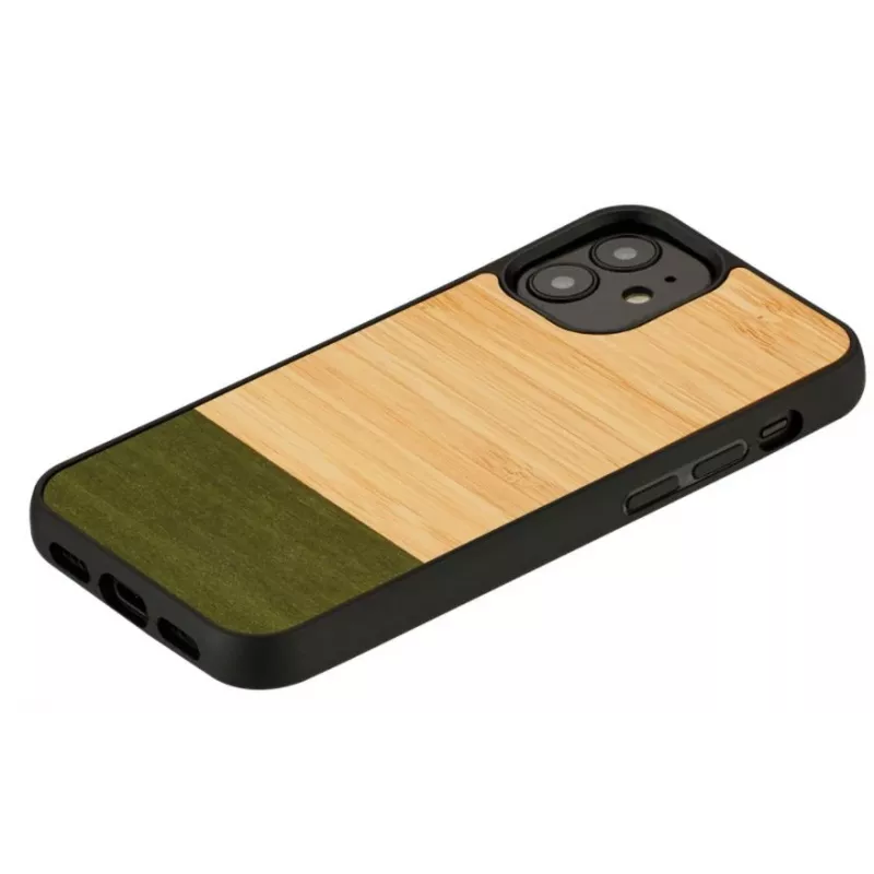 Man and wood -puhelinkotelo iPhone 12 mini – bambumetsä musta