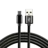 everActive kaapeli USB-C 1 m - musta, punottu, pikalataus, 3 A - CBB-1CB