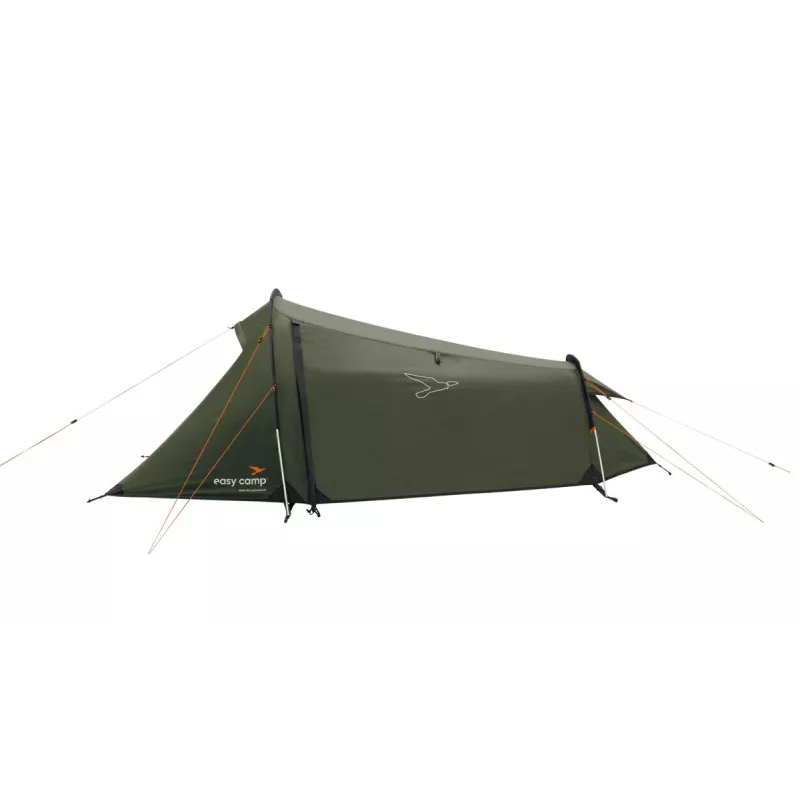 easy camp Sarek 1 tunneliteltta (tummanvihreä/oranssi, 2025) — yhden hengen tunnelimalli