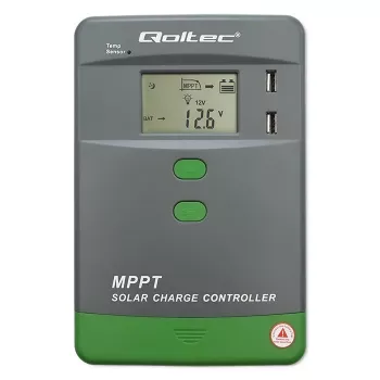 MPPT aurinkolataussäädin QOLTEC 53662 lämpötila-anturilla