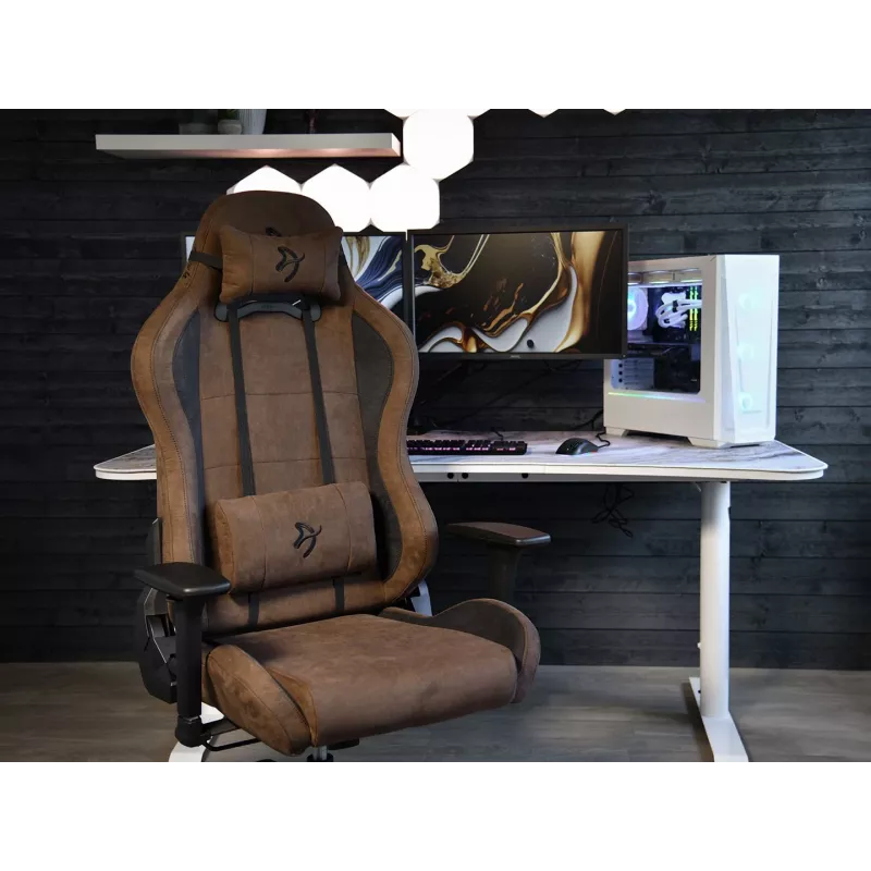 Arozzi Torretta SuperSoft -pelituoli – ergonominen ruskea, tukeva muotoilu