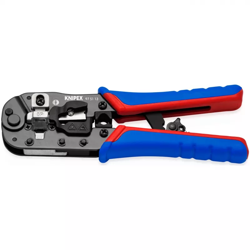 Knipex 97 51 13 kaapelipuristinpihdit musta, sininen, punainen