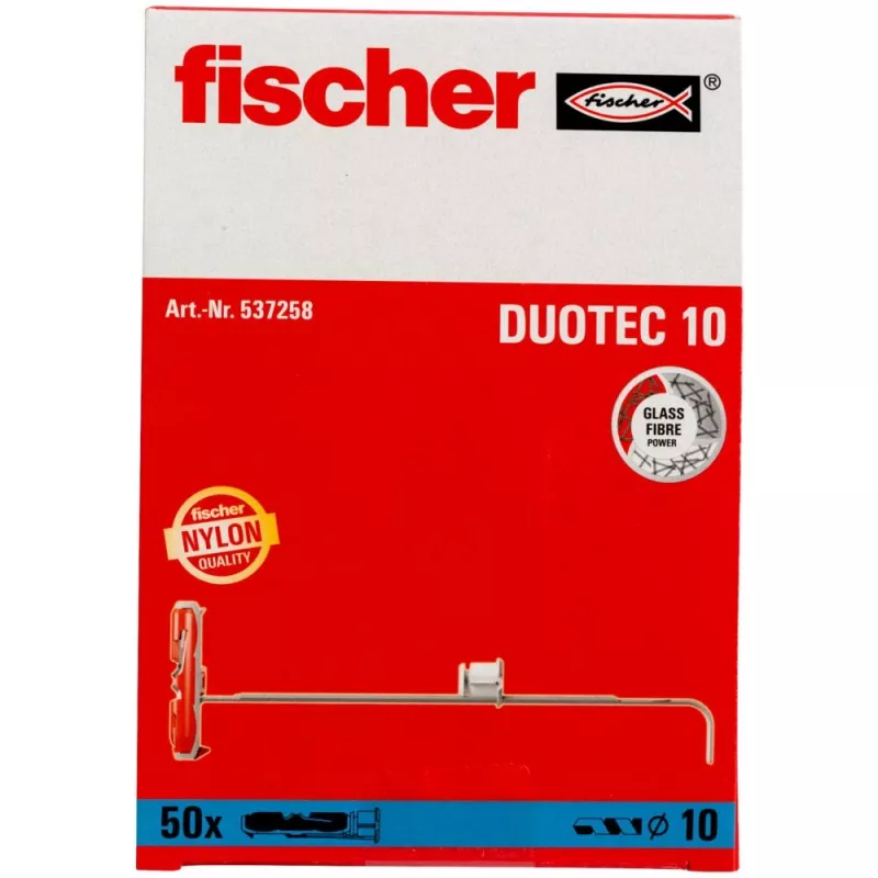 Fischer 537258 ruuvitulppa / seinätulppa 50 kpl ruuvi- ja tulppasarja 50 mm