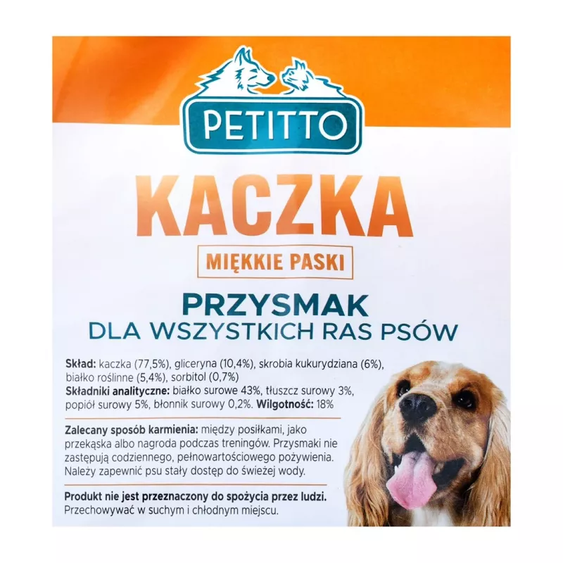 PETITTO Duck Soft stripes - koiran herkku - 500 g