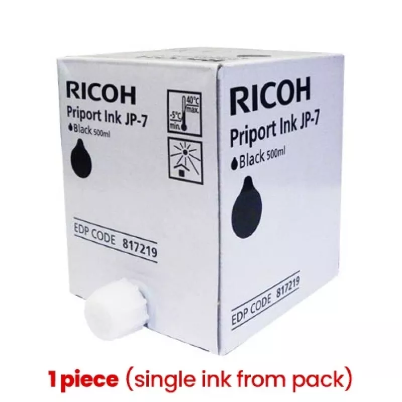 Ricoh JP-7 (817219) -mustekasetti, musta (1 kpl)