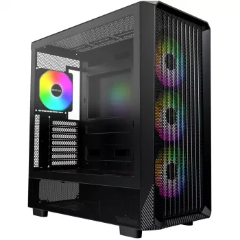PC-kotelo Montech X5 Midi Tower musta ATX 3x 140 mm:n tuuletin
