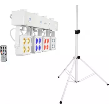 Näyttämön LED-valosarja EUROLITE KLS-180 valkoinen BS-2 kaiutintelineillä, valkoinen