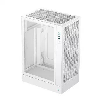 PC-kotelo DeepCool CH170 PLUS WH Midi Tower – valkoinen, karkaistu lasi, tukee Micro ATX/Mini-ITX, GPU jopa 34,2 cm, CPU-jäähdyttimen korkeus 164 mm