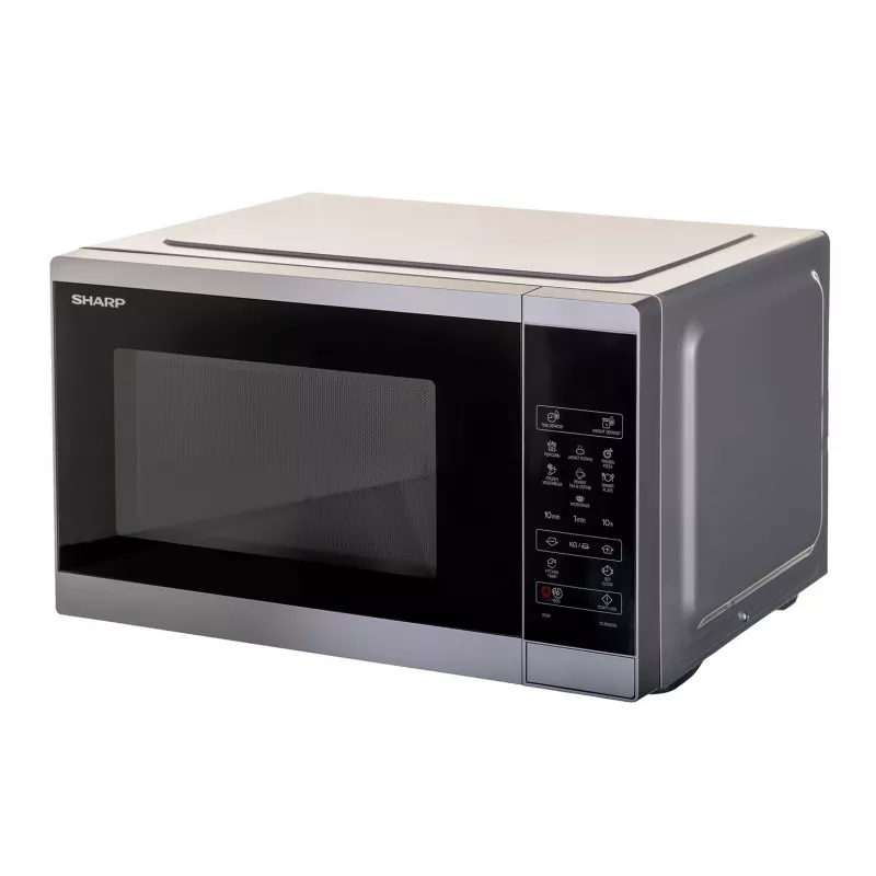 Mikroaaltouuni Sharp YC-MS252AE-S, pöytämalli, 900 W, 25 L, 11 tehotasoa, kosketusohjaus, hopea