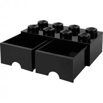 Vetolaatikko LEGO Room Copenhagen Brick 8 musta – säilytyslaatikko LEGO-palikoille