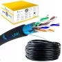 Verkkokaapeli Extralink Twisted Pair CAT5E FTP (F/UTP) V2 ulkokäyttöön 305M musta
