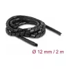 DeLOCK spiraalisukka joustava 2 m x 12 mm musta polyeteeni