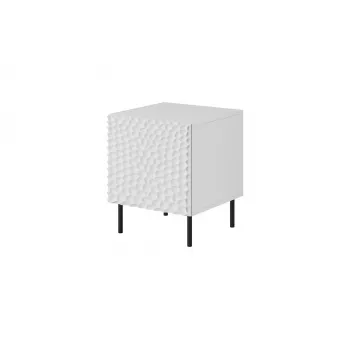 Yöpöytäsarja Cama Meble HOLE — 2 kpl, 44×40,5×53,5 cm, valkoinen matta, MDF/lastulevy, 16 mm runko