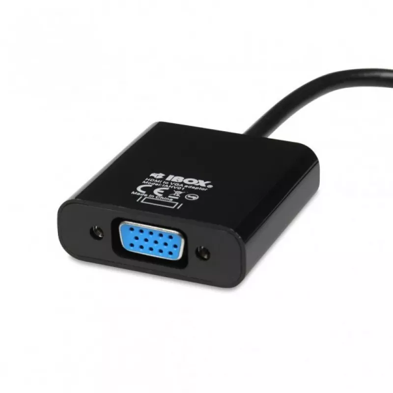 iBox IAHV01 HDMI–VGA-sovitin, musta