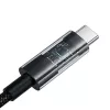 USB-A–USB-C-kaapeli Baseus Gem 1m 100W pikalataus, nailonipäällyste, musta