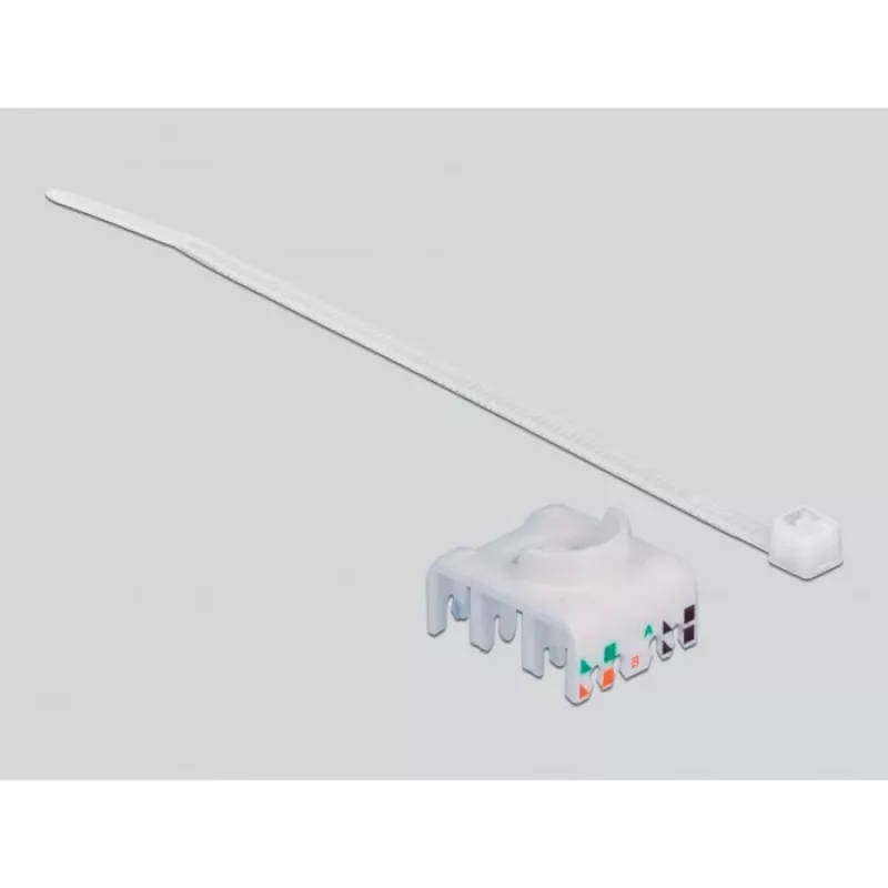 Delock - modulaariadapteri - DIN-kiskoon asennettava - CAT 6a - STP - harmaa - 1 liitäntä (86014)