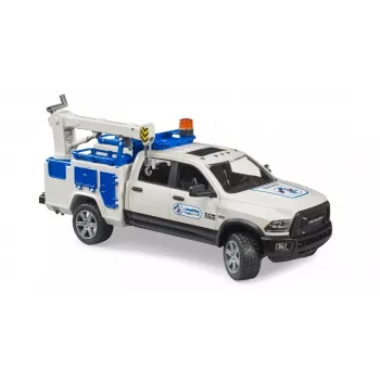 Auto Dodge RAM 2500 Service pyörivällä valolla ja nosturilla BRUDER 02509