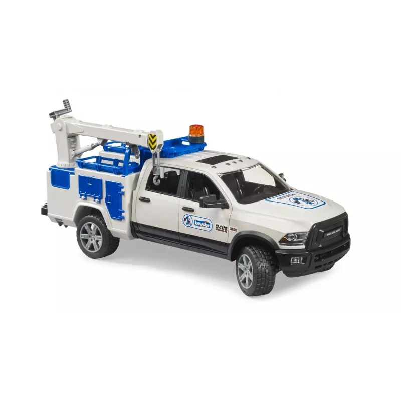 Auto Dodge RAM 2500 Service pyörivällä valolla ja nosturilla BRUDER 02509