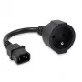 Verkkosovitin QOLTEC IEC 320 C14 - ranskalainen pistoke, 0,15 m kaapeli
