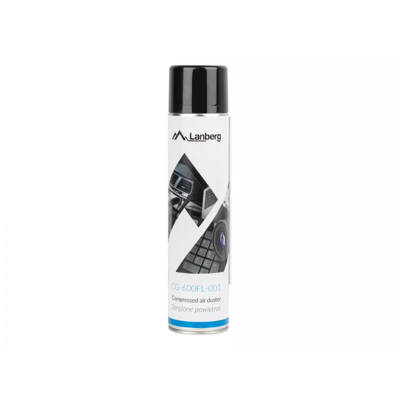Paineilmasuihke LANBERG CG-600FL-001 — 600 ml, PC:n puhdistukseen, musta/sininen/valkoinen