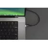 HYPER HyperJuice 240W silikoni USB-C - USB-C-kaapeli (1,8m/2m) - musta