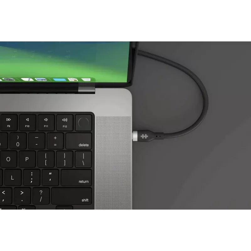 HYPER HyperJuice 240W silikoni USB-C - USB-C-kaapeli (1,8m/2m) - musta