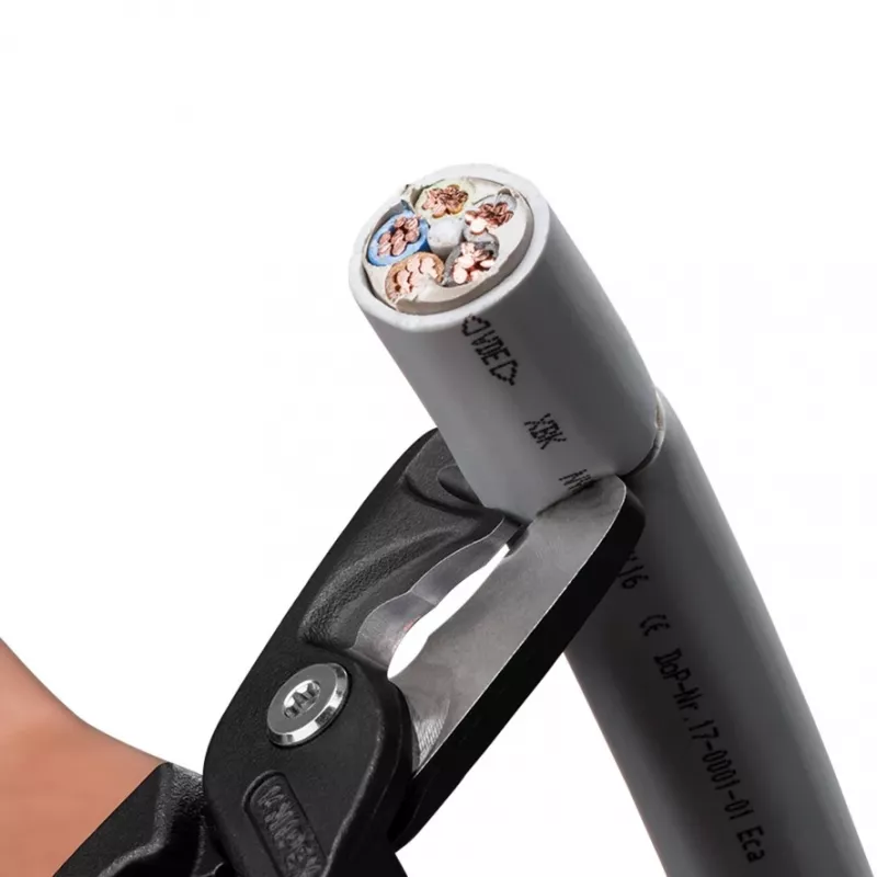 Kaapelileikkuri Knipex 95 18 225 VDE, eristetyt kahvat, pituus 225 mm