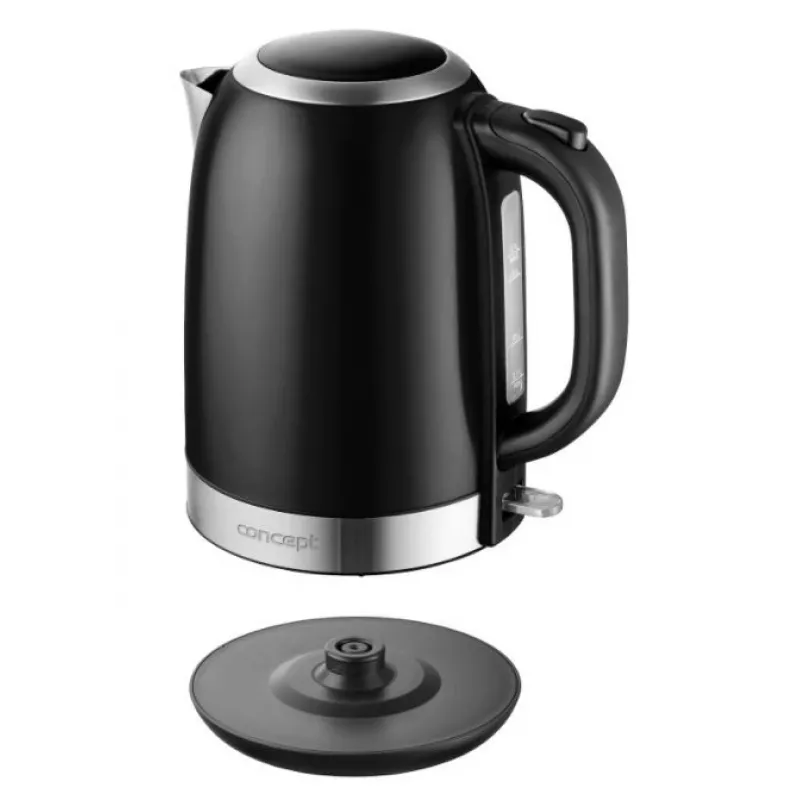 Vedenkeitin Concept Solution RK3245 — 1,7 l, 2200 W, ruostumaton teräs, musta