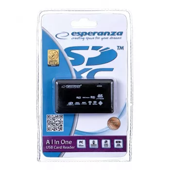 Esperanza EA119 kortinlukija musta USB 2.0