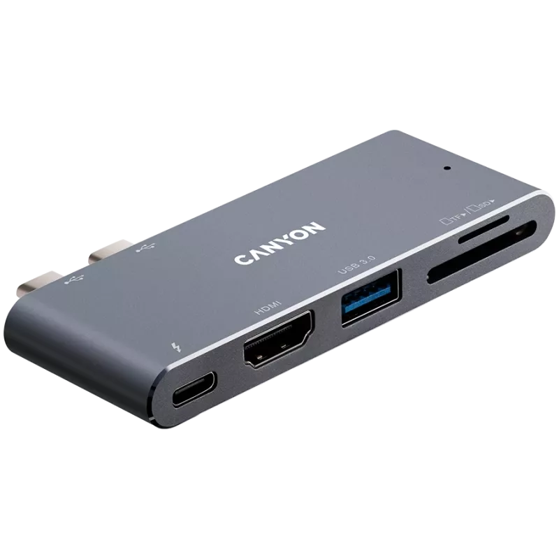 CANYON keskitin DS-5 5in1 Thunderbolt 3 4K Space Grey