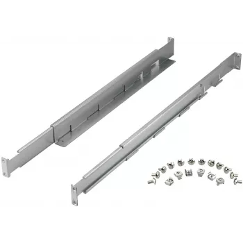 Telinekiskosarja PowerWalker 10120531 — hopea, leveys 550 mm, korkeus 140 mm, syvyys 70 mm, tukee telineen syvyyttä 78–120 cm, paino 3,1 kg