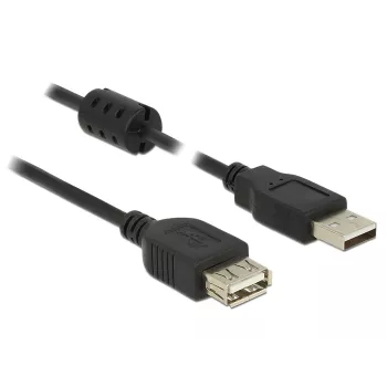DELOCK jatkokaapeli USB 2.0 Type-A uros > USB 2.0 Type-A naaras 0,5 m musta