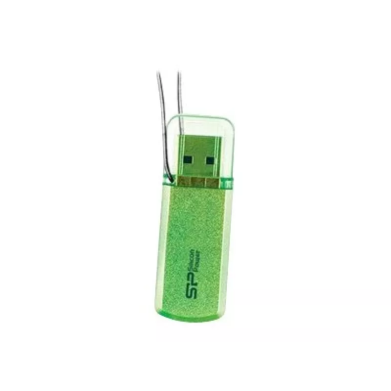USB-muistitikku Silicon Power Helios 101 — 8 GB, USB 2.0, Type-A, vihreä, korkillinen muotoilu